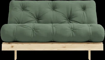 Karup Design Roots Sovesofa M. Madras 140x200 756 Olive Green/Fyrretræ