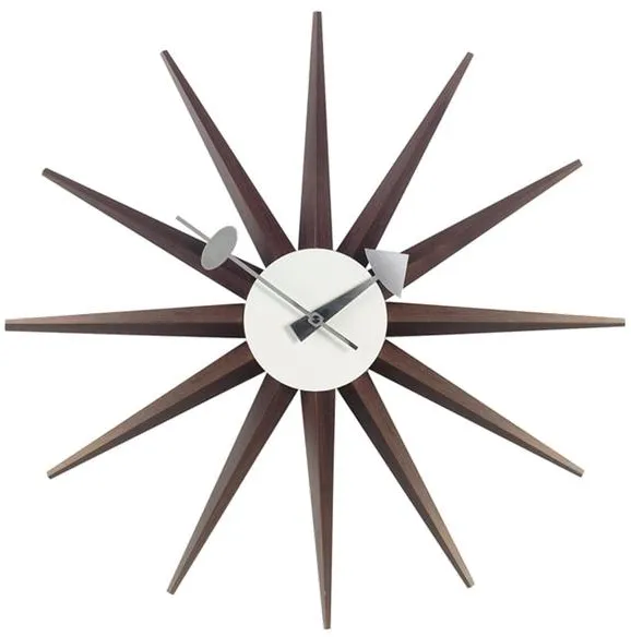 Vitra Sunburst Clock Ur Valnød